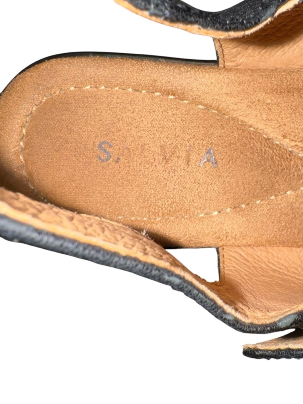 Womens ECCO Salvia Black Leather Comfort Sandals Adjustable Straps Size 9 - Picture 7 of 7